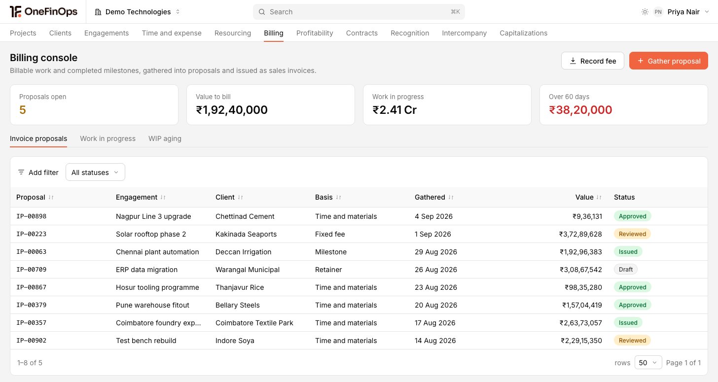 Portfolio health, blended margin and unbilled work in progress