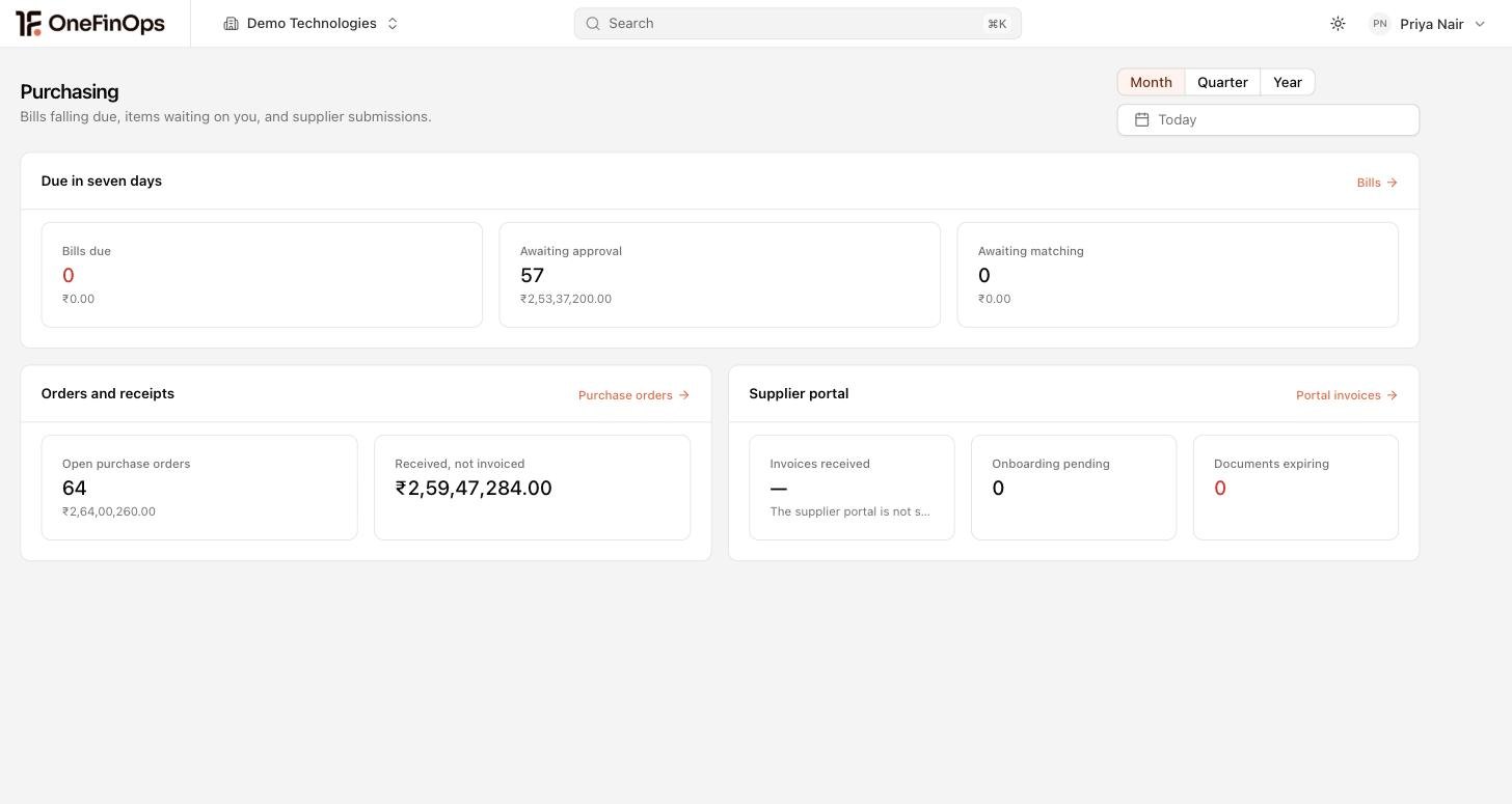 Payables, cash out and vendor exposure at a glance